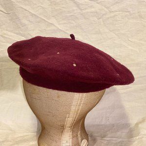 Vintage women French style beret hat soft wool